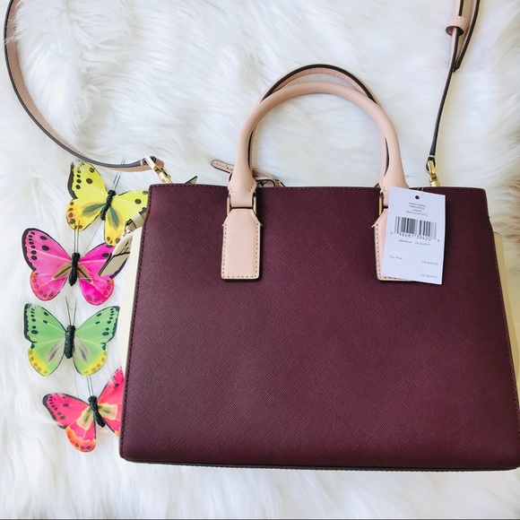 KATE SPADE CAMERON MEDIUM BAG SATCHEL CHERRYWOOD - Picture 7 of 8